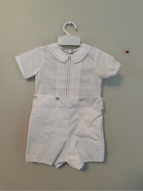 Feltman Brothers White Shortall with Peter Pan Collar